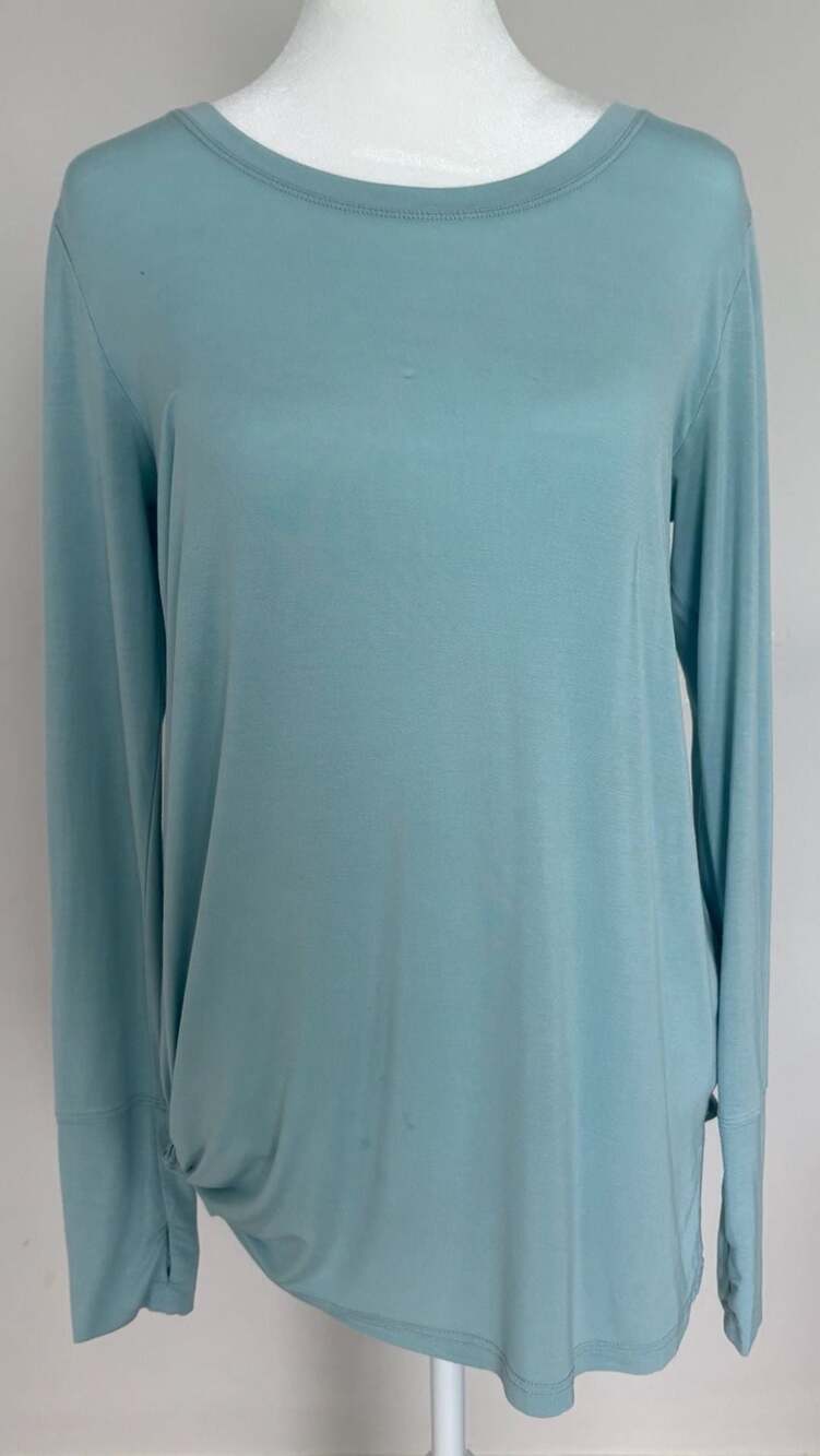OFFLINE by Aerie Aqua Blue Side Knot Long Sleeve Top Women’s Small